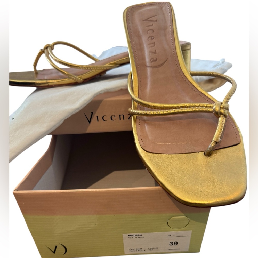 Vicenza sandal- Gold size 8